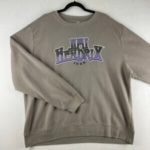 Licensed Jimi Hendrix Sweatshirt Tan SZ XL